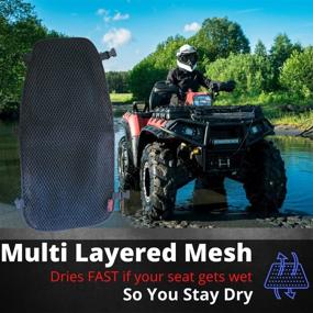 img 1 attached to Enhance Your ATV Experience with Badass Moto ATV Seat Covers – Advanced 3D Mesh Air Flow Design to Keep You Cool and Comfortable, Protects from Heat and Moisture, Conceals Imperfections. Fits Fourtrax Rancher, Foreman, Grizzly, Outlander.