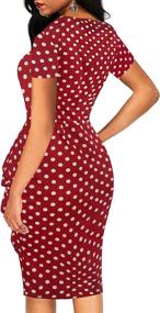 img 3 attached to Sakaly Womens Vintage Sleeve Pencil Women's Clothing : Dresses