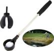 portable stainless steel golf ball retriever with telescopic pick up scoop tool - lightweight at only 6.6 oz logo