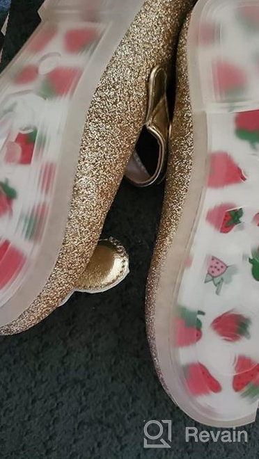 img 1 attached to Sparkling Elegance: Cliivour Glitter Princess Wedding Shoe (Black Girls' Flats) review by Katherine Peterson