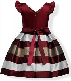 img 1 attached to Colorful Stripe Pageant Dresses For Girls 2-10 Years Perfect For Easter, Christmas And Halloween