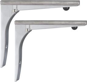 img 3 attached to USA-Made Drop Down Folding Shelf Brackets For Food Trucks And Concession Stands - Commercial Grade Fold-Able Shelving (Set Of 2)