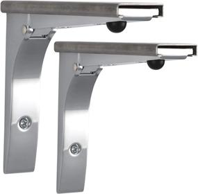 img 4 attached to USA-Made Drop Down Folding Shelf Brackets For Food Trucks And Concession Stands - Commercial Grade Fold-Able Shelving (Set Of 2)