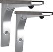 usa-made drop down folding shelf brackets for food trucks and concession stands - commercial grade fold-able shelving (set of 2) logo