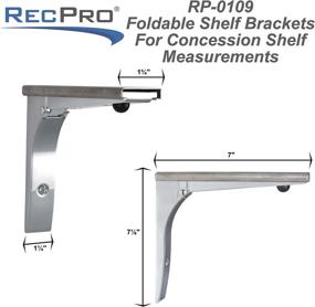 img 2 attached to USA-Made Drop Down Folding Shelf Brackets For Food Trucks And Concession Stands - Commercial Grade Fold-Able Shelving (Set Of 2)