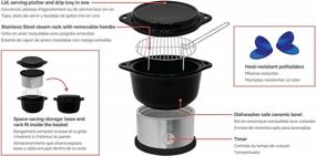 img 2 attached to Kalorik Black Ceramic Food Steamer, без BPA, с цифровым управлением, емкость 4,5 л для приготовления здоровой пищи - DG 44815 BK