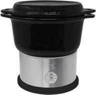 kalorik black ceramic food steamer, без bpa, с цифровым управлением, емкость 4,5 л для приготовления здоровой пищи - dg 44815 bk логотип