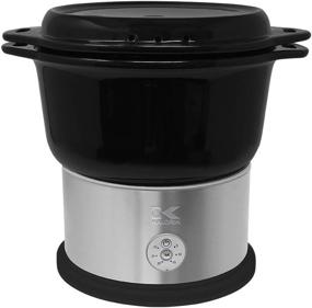 img 4 attached to Kalorik Black Ceramic Food Steamer, без BPA, с цифровым управлением, емкость 4,5 л для приготовления здоровой пищи - DG 44815 BK