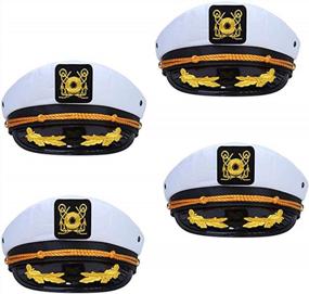 img 4 attached to Set Sail In Style With Dodowin Captain Hat - Perfect For Women And Men At Parties And As Nautical Decor White