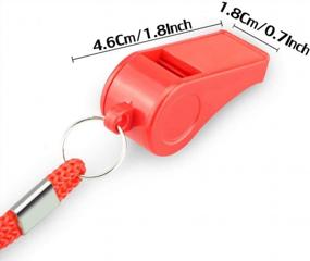 img 2 attached to 2PCS Red Emergency Whistle With Lanyard - Super Loud Plastic For Self-Defense, Lifeguard & Emergencies | Fya Whistle
