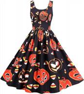 vintage halloween chic: sleeveless party dress for women by twgone logo