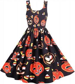 img 1 attached to Vintage Halloween Chic: Sleeveless Party Dress For Women By TWGONE