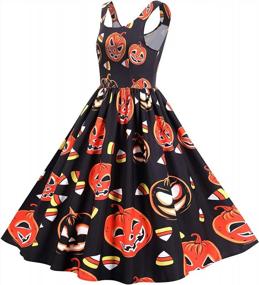 img 2 attached to Vintage Halloween Chic: Sleeveless Party Dress For Women By TWGONE