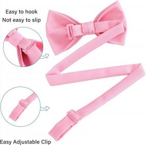 img 2 attached to Timeless Solid Color Pre-Tied Bow Tie For All Ages: Adjustable And Stylish