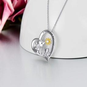 img 1 attached to Forever In My Heart Sterling Silver Necklace With Rabbit, Butterfly, Turtle And Fox Pendant For Women Girls Friends
