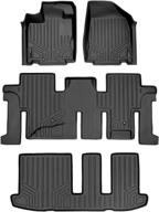 🚗 smartliner 3 row custom fit floor mats - black - compatible with 2013-2020 nissan pathfinder, 2013 infiniti jx35, and 2014-2020 qx60 logo