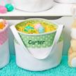 personalized soft & light green easter basket - perfect for easter gifts! logo