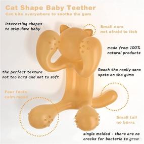 img 2 attached to Teething Toy Set (2PCS) - Cat Shape Teether & Teething Stick - Soothes Teething Pain, Massages Gums - BPA Free, Freezer Safe - Ideal Gifts for Friends' Babies