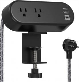 img 4 attached to Maximize Your Productivity With 10FT Power Strip And USB C Power Delivery - Perfect For Your Desktop At The Office!