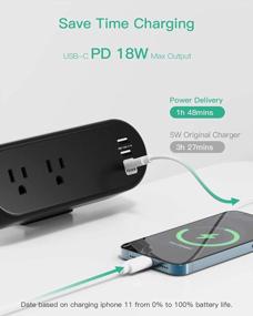 img 1 attached to Maximize Your Productivity With 10FT Power Strip And USB C Power Delivery - Perfect For Your Desktop At The Office!