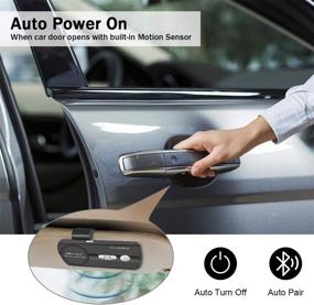 img 3 attached to 🚗 Motion AUTO ON Sun Visor Handsfree Bluetooth Car Kit Speakerphone – Siri & Google Assistant Support, Connect 2 Phones Simultaneously