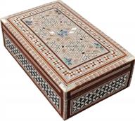 craftsofegypt mother of pearl jewelry box - egyptian mosaic trinket box for jewelry and small items - stunning inlaid design - perfect gift for loved ones logo