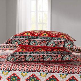img 2 attached to King Size 3-Piece Lightweight Cotton Travan Boho Quilt Set - Perfect For All Seasons!