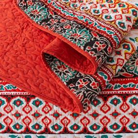 img 1 attached to King Size 3-Piece Lightweight Cotton Travan Boho Quilt Set - Perfect For All Seasons!
