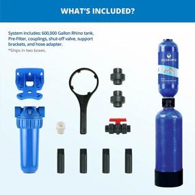 img 1 attached to High-Efficiency Aquasana Whole House Water Filter System - Advanced Carbon & KDF Home Water Filtration - Filters Sediment & Removes Up To 97% Of Chlorine - 600,000 Gallons - EQ-600