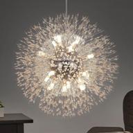 16-light chrome crystal chandelier for dining room, bedroom, kitchen island, and living room - modern firework dandelion sputnik pendant lighting fixture logo
