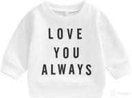 👶 cute printed baby sweatshirt: long sleeve pullover for infant toddler girls and boys - cozy fall winter clothing logo