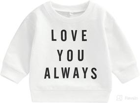 img 4 attached to 👶 Cute Printed Baby Sweatshirt: Long Sleeve Pullover for Infant Toddler Girls and Boys - Cozy Fall Winter Clothing