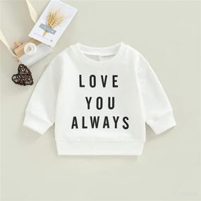 img 3 attached to 👶 Cute Printed Baby Sweatshirt: Long Sleeve Pullover for Infant Toddler Girls and Boys - Cozy Fall Winter Clothing