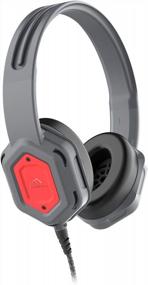 img 4 attached to 🎧 Brenthaven Edge Rugged Over Ear Headphones for K-12 Students - Gray/Red, Durable Ear Pads, Twistable Headband, Chew Proof Cord (80dB/107dB)