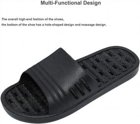 img 2 attached to Men'S And Women'S Quick-Drying FINLEOO Shower Slippers With Drainage Holes, Soft Sole Open Toe House Sandal Gym Slippers