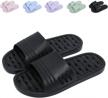 men's and women's quick-drying finleoo shower slippers with drainage holes, soft sole open toe house sandal gym slippers logo