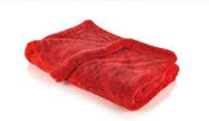 🧽 the rag company - heavy duty microfiber drying towel for trucks, commercial vehicles, rvs, boats, and more - premium 70/30 blend twist loop design, 1500gsm, 30in x 30in, red логотип