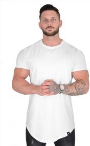img 4 attached to YoungLA Men'S Workout Tee: Designer Long Drop Cut T-Shirt For Fitted Gym Style - 402