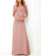 clothknow dusty rose bridesmaid dresses cowl neck women junior girls party gowns logo