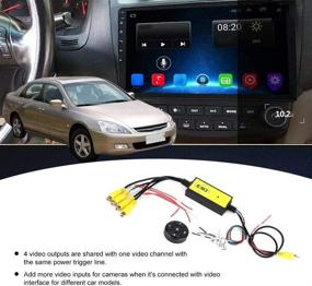 img 1 attached to 🚗 Qiilu Car Backup Camera Splitter Switch 4 Input 1 Output Intelligent Video Switch Converter – Ideal for Auto Parts Video System