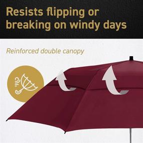 img 2 attached to EEZ-Y Крупногабаритный зонт для гольфа - 58-дюймовый двойной навес с прочной ветрозащитной конструкцией, складной до 23 дюймов для путешествий, ударопрочный зонт от дождя