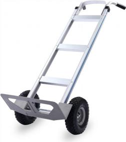 img 2 attached to Heavy Duty Aluminum Hand Truck With Stair Climber - 500Lb Capacity & 8-Inch Rubber Wheels