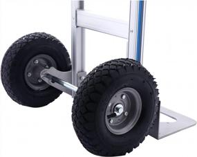 img 1 attached to Heavy Duty Aluminum Hand Truck With Stair Climber - 500Lb Capacity & 8-Inch Rubber Wheels