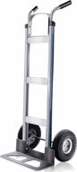 сверхмощная алюминиевая ручная тележка с подъемником по лестнице - грузоподъемность 500 фунтов и 8-дюймовые резиновые колеса логотип