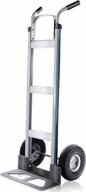 heavy duty aluminum hand truck with stair climber - 500lb capacity & 8-inch rubber wheels logo