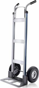 img 4 attached to Heavy Duty Aluminum Hand Truck With Stair Climber - 500Lb Capacity & 8-Inch Rubber Wheels