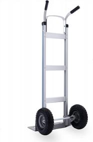 img 3 attached to Heavy Duty Aluminum Hand Truck With Stair Climber - 500Lb Capacity & 8-Inch Rubber Wheels