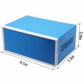 img 3 attached to Protect Your Electronics With Zulkit'S Blue Metal Enclosure: DIY Project Case With Preventive Features (9.1" X 7.3" X 3.9")