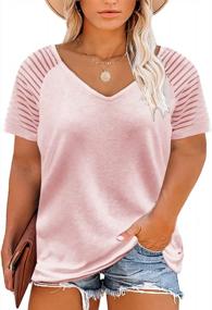 img 4 attached to 👚 Happy Sailed Women's Plus Size Tunic Tops: Stylish and Comfortable Summer Casual Tees (1X-5X)