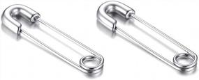 img 1 attached to Punk Goth Stainless Steel Safety Pin Cartilage Earrings For Women Girls - Stylish 90S Hoop Earrings Collection That Won'T Fade - Ideal Fashion Accessory For BFFs And Moms